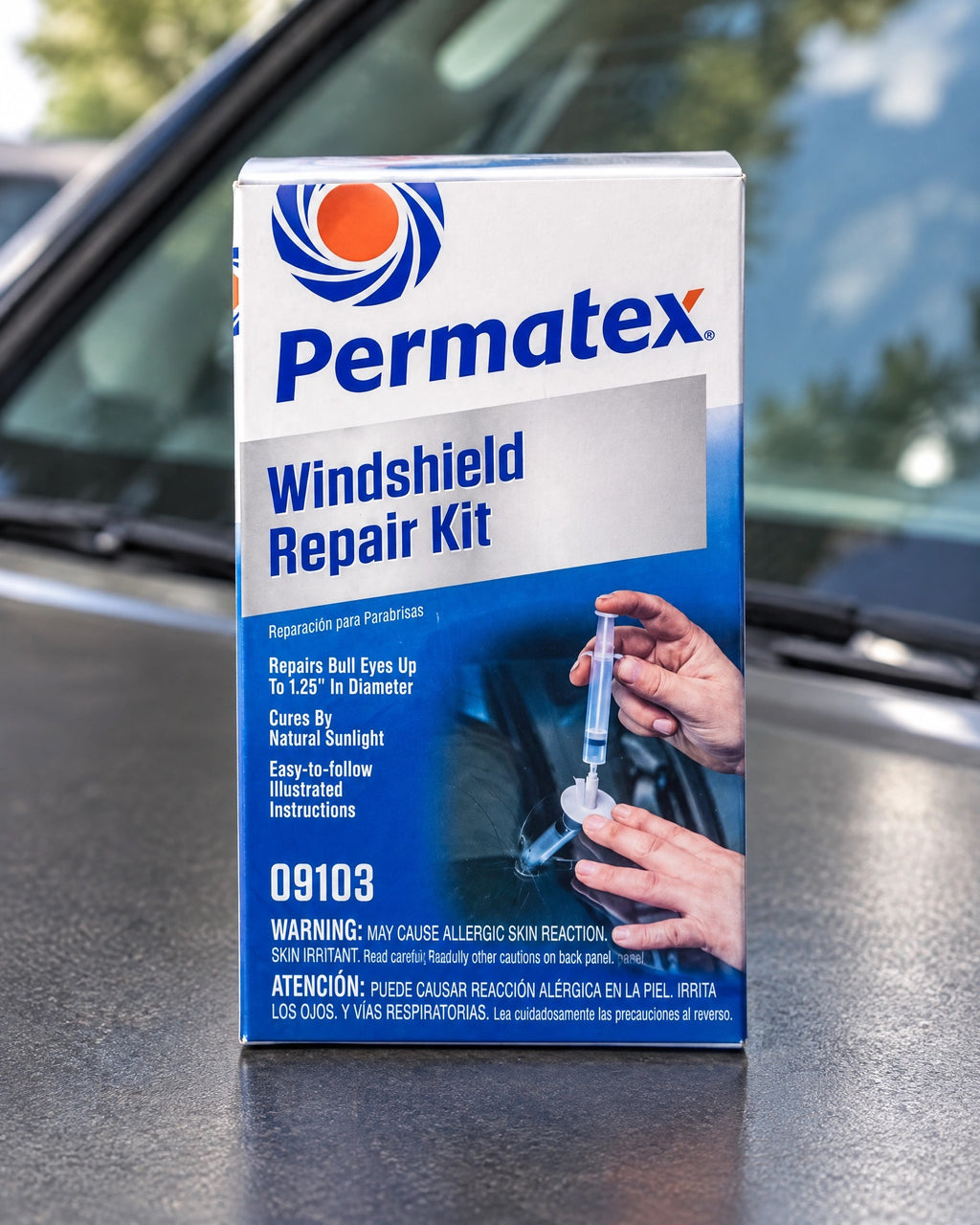 Permatex Windshield Repair Kit – Repairs Bull’s-Eye Chips up to 1.25 in