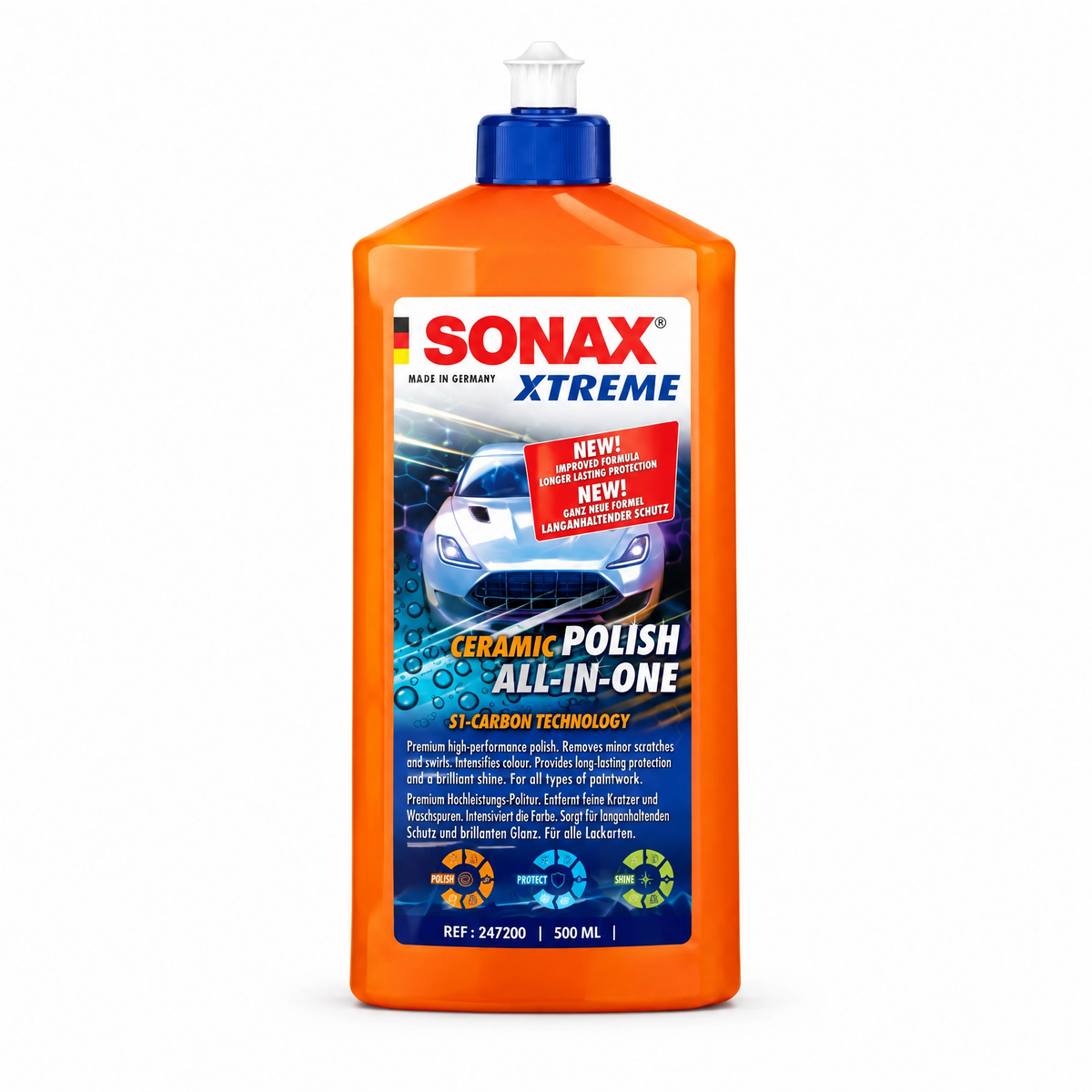 SONAX XTREME Ceramic Polish All-in-One – تقنية S1-كربون، 500 مل